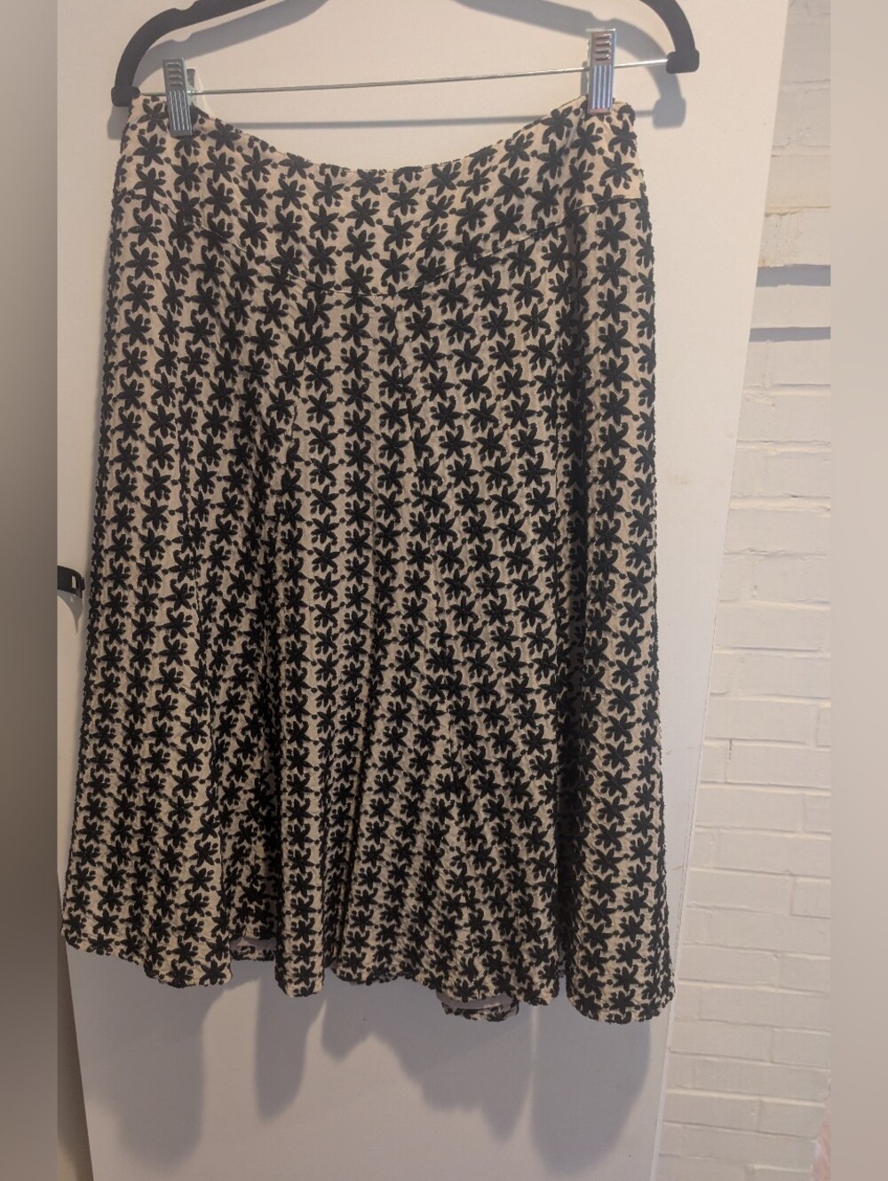 Silk And Cotton Embroidered Swing Skirt From jones New York